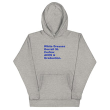 Load image into Gallery viewer, Been There Unisex Hoodie. Lettering in royal Blue