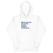 Load image into Gallery viewer, Been There Unisex Hoodie. Lettering in royal Blue