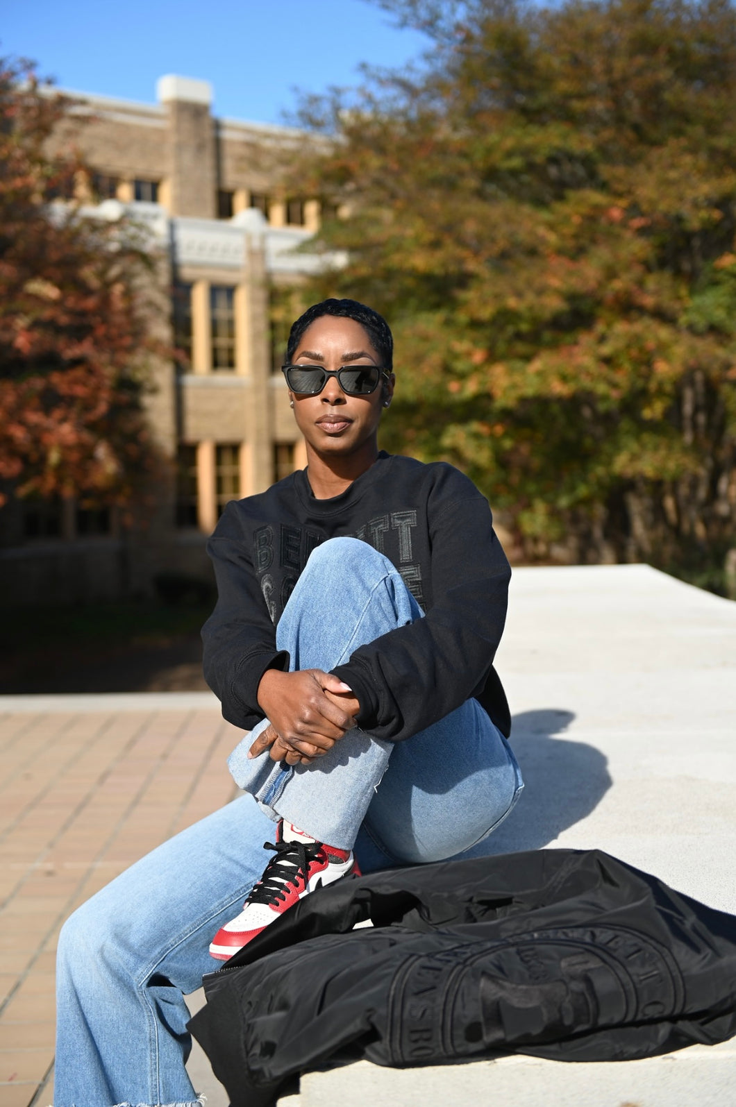 Black Out Bennett College Hoodie Sweatshirt !