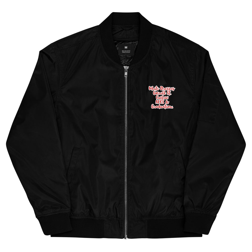 Premium  Red & White  Bennett Bomber Jacket