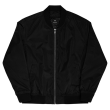 Load image into Gallery viewer, Been to the City Premium recycled Bomber Jacket.  Bennett College in Navy Embroidered Lettering
