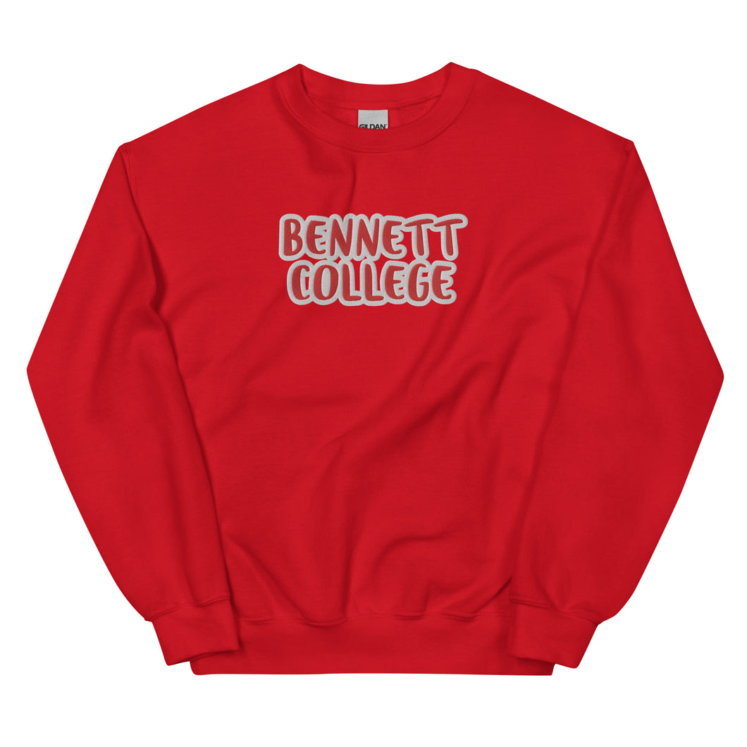 Red and White  Embroidered Been There Unisex Sweatshirt
