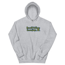 Load image into Gallery viewer, Blue and Yellow Bennett Unisex Hoodie
